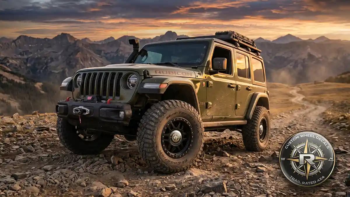 Best Jeep Wrangler Center Caps and Rubicon Wheel Decals for Off Road Wheels