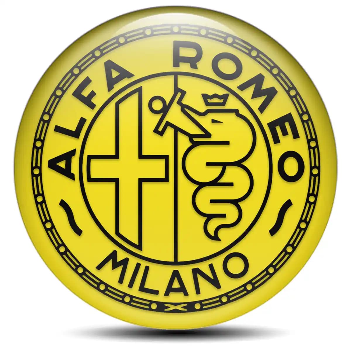 Alfa Romeo Domed Emblem Self-Adhesive Stylish Design