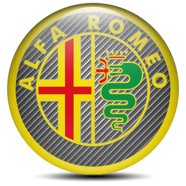 Alfa Romeo Domed Sticker Self-Adhesive High Quality
