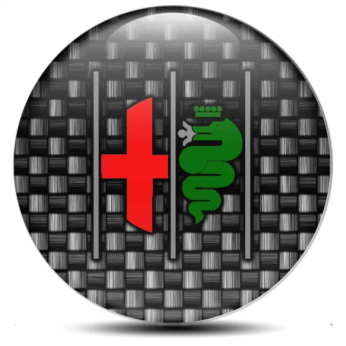 Alfa Romeo Domed Sticker Self-Adhesive Premium Edition