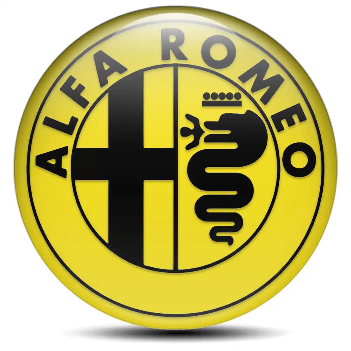 Alfa Romeo Domed Sticker Self-Adhesive Premium Quality
