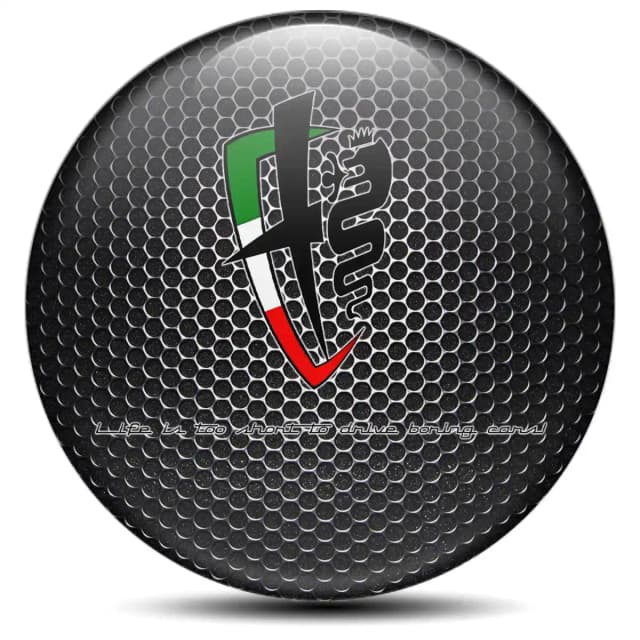 Alfa Romeo Domed Sticker Stylish Design