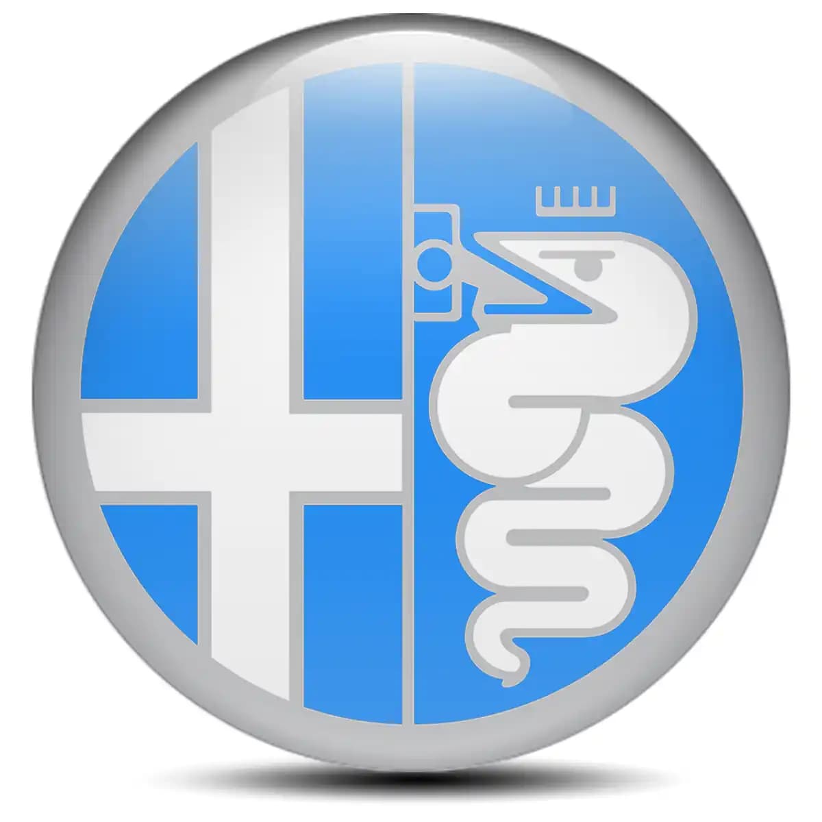 Alfa Romeo Logo Emblem Self-Adhesive High Quality