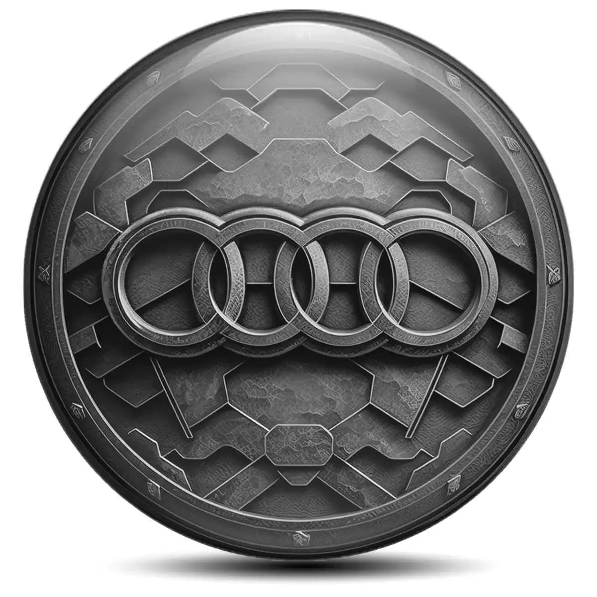 Audi Domed Emblem Self-Adhesive Premium Edition