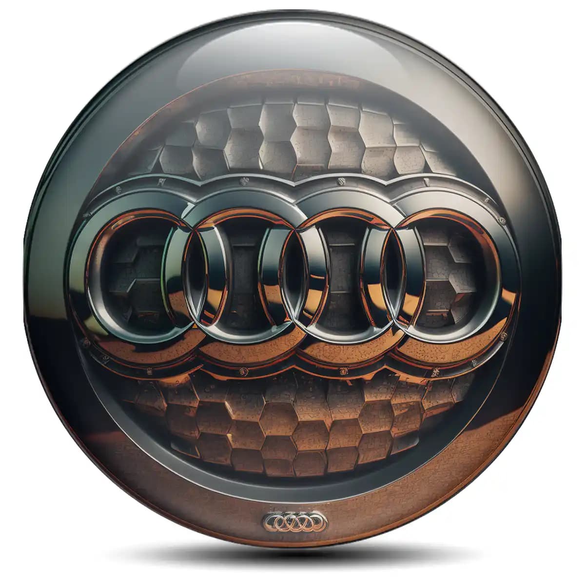 Audi Domed Sticker Self-Adhesive Premium Edition