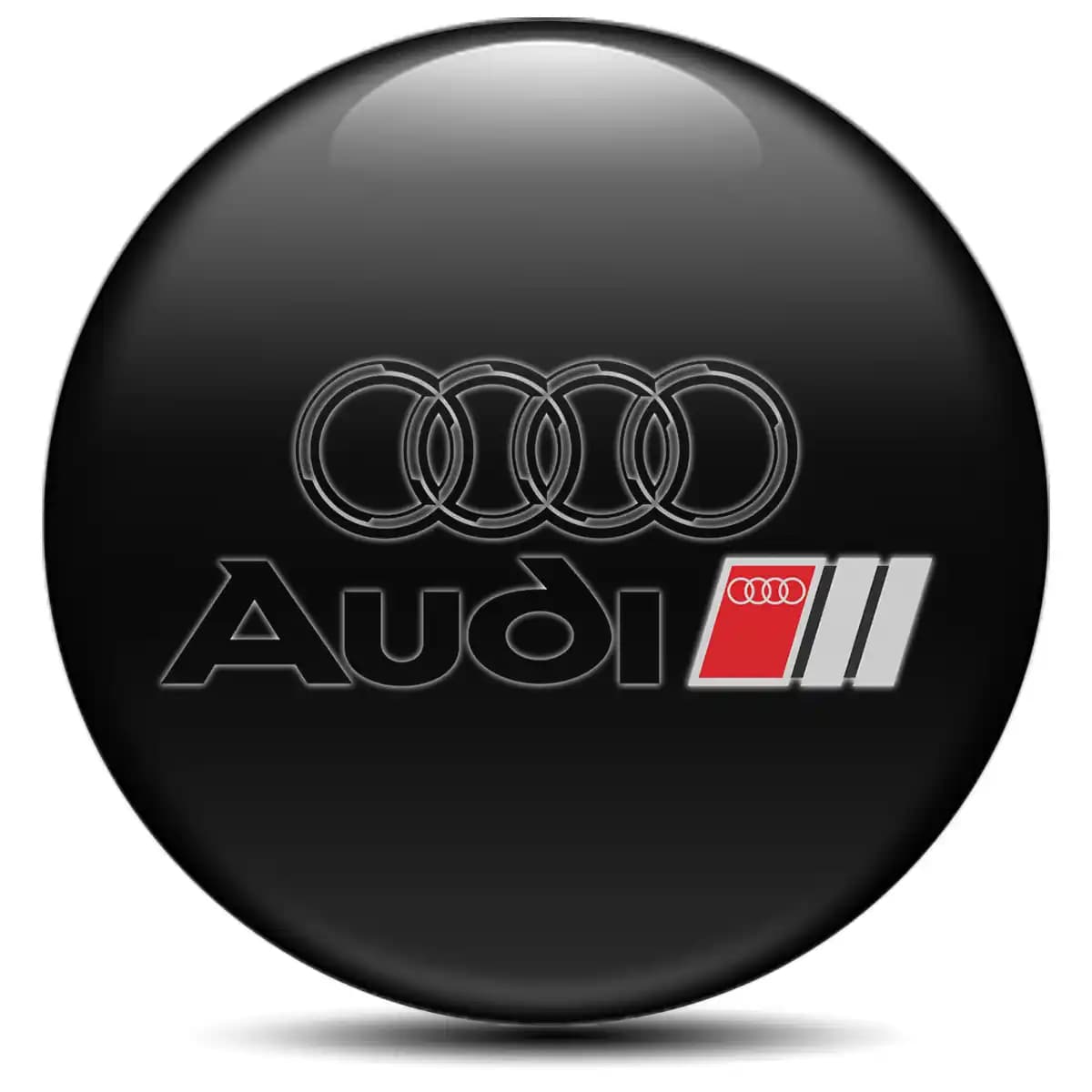 Audi Domed Sticker Self-Adhesive Premium Quality