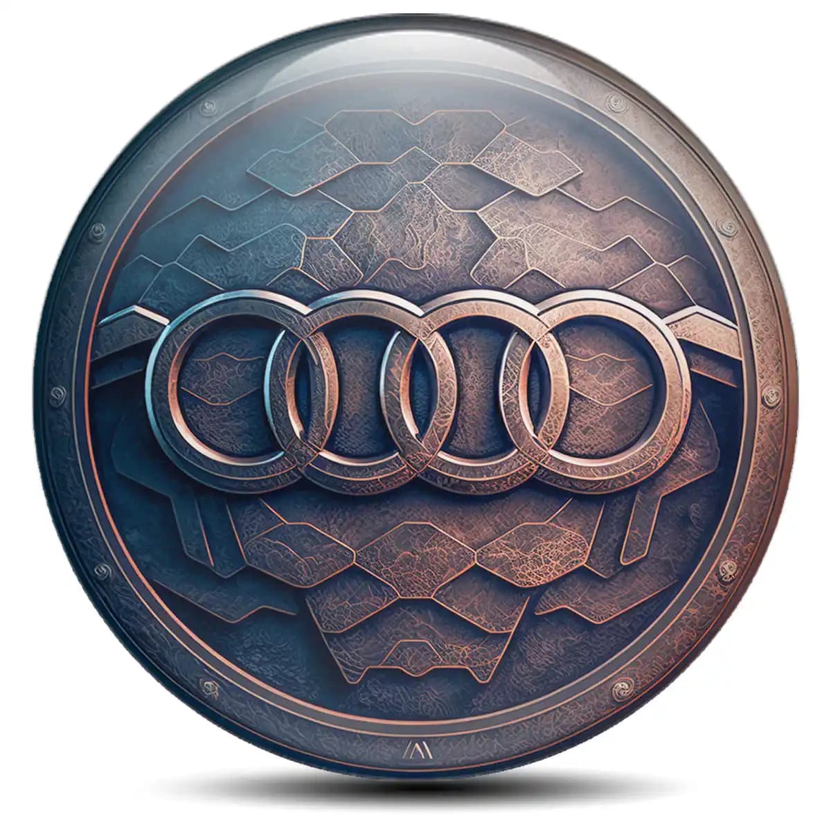 Audi Domed Sticker Self-Adhesive Stylish Design