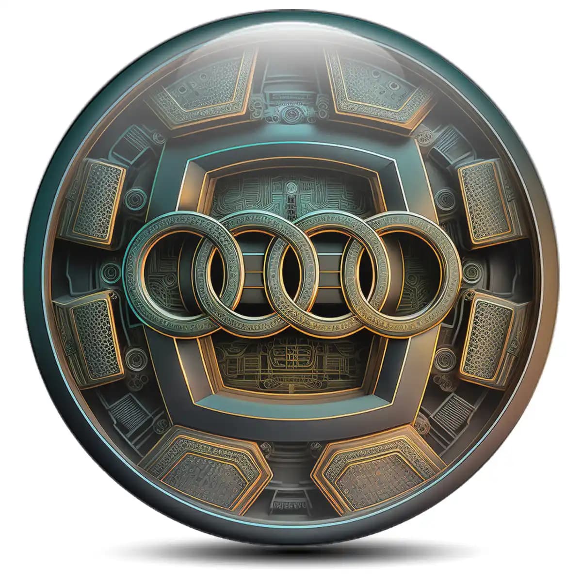 Audi Domed Sticker Self-Adhesive Vortex Limited