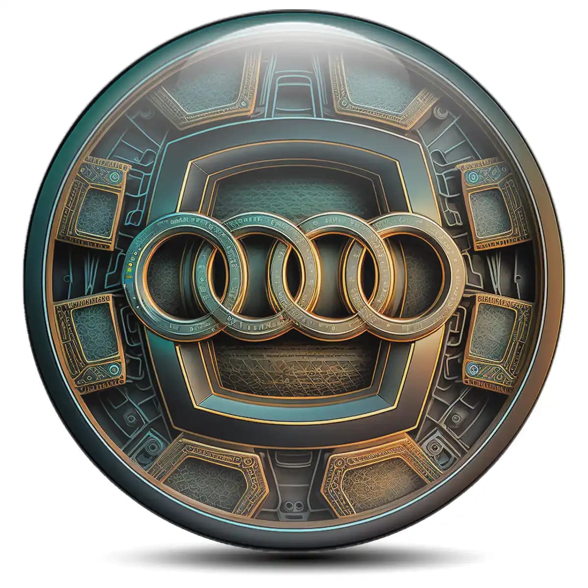 Audi Emblem Wheel Center Caps Stylish Design