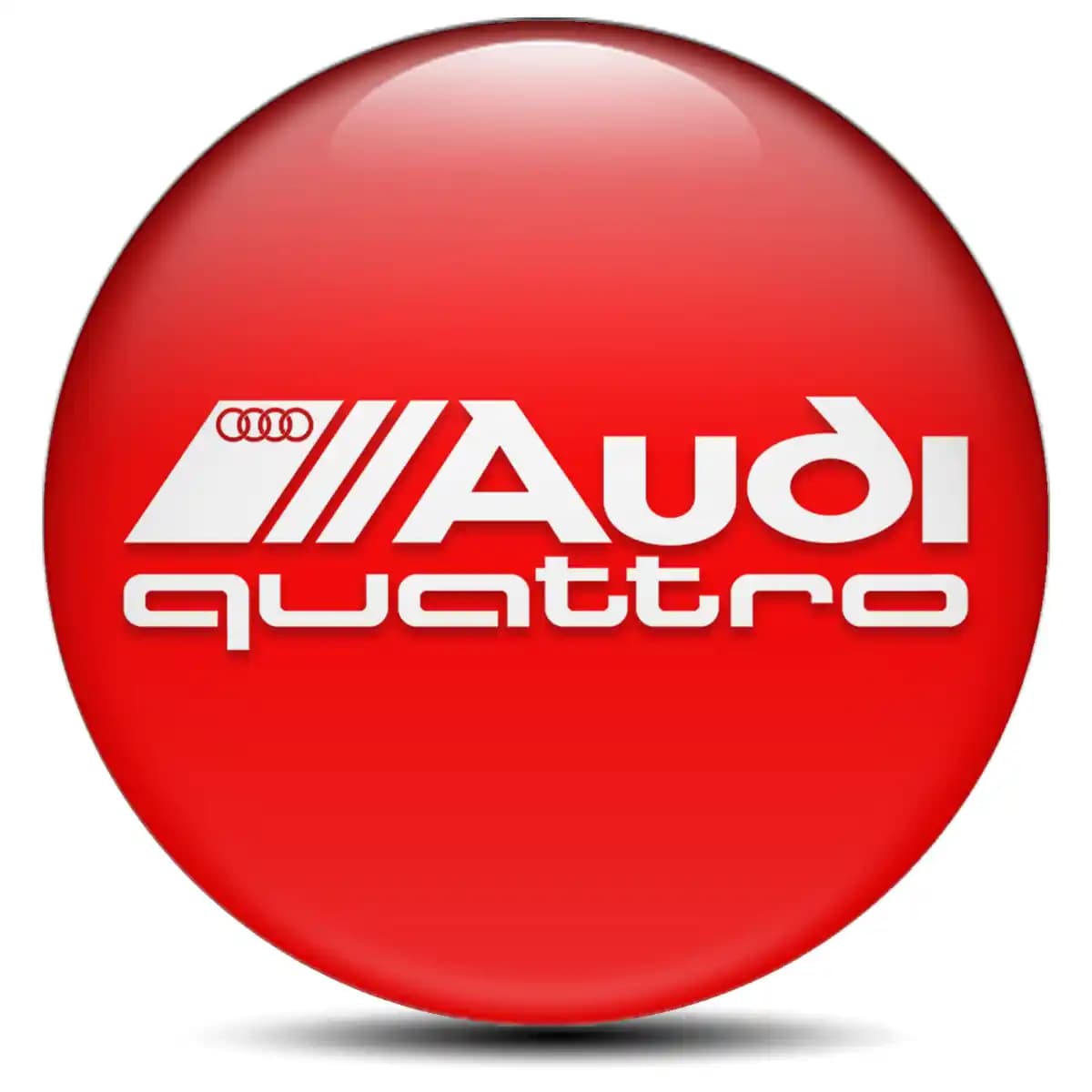 Audi Quattro Domed Sticker Stylish Design