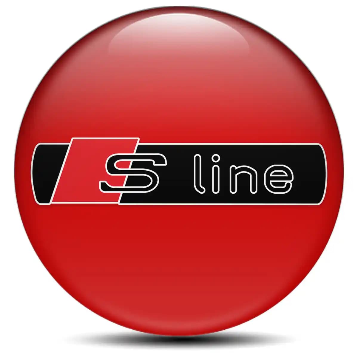 Audi S Line Emblem Center Hub Cap Self-Adhesive High Quality