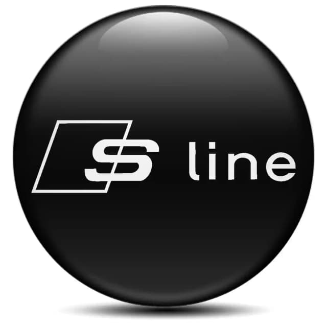 Audi S Line Emblem Center Hub Cap Self-Adhesive Stylish Design