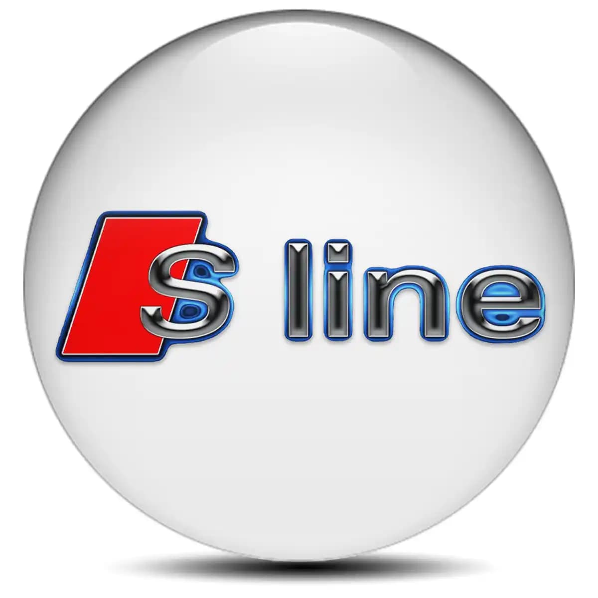 Audi S Line Sticker Epoxy 3D Gel Stylish Design