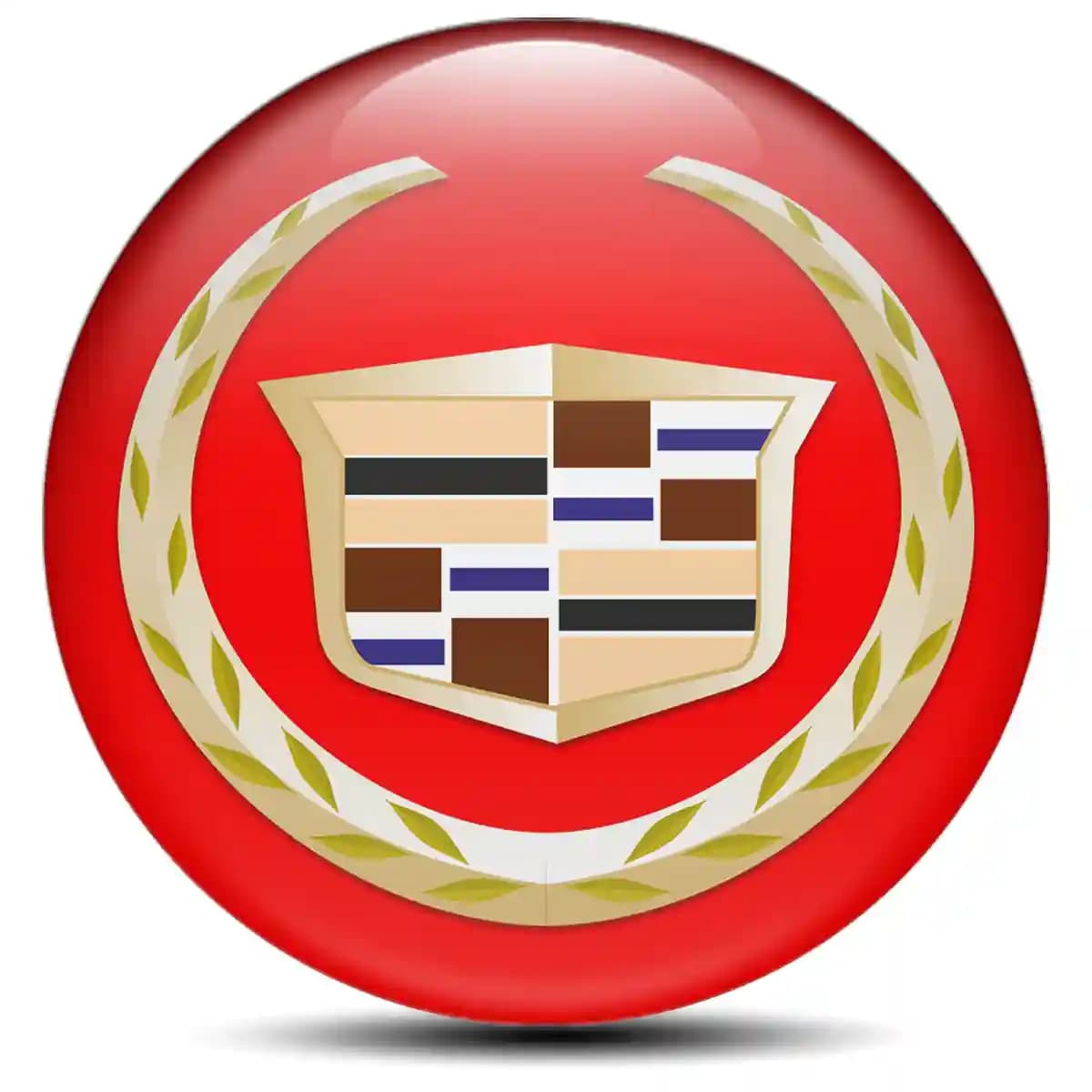 Cadillac Domed Sticker High Quality