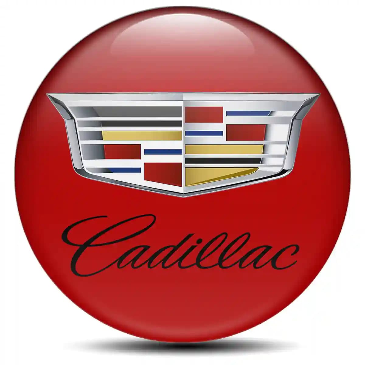 Cadillac Domed Sticker Self-Adhesive Premium Quality