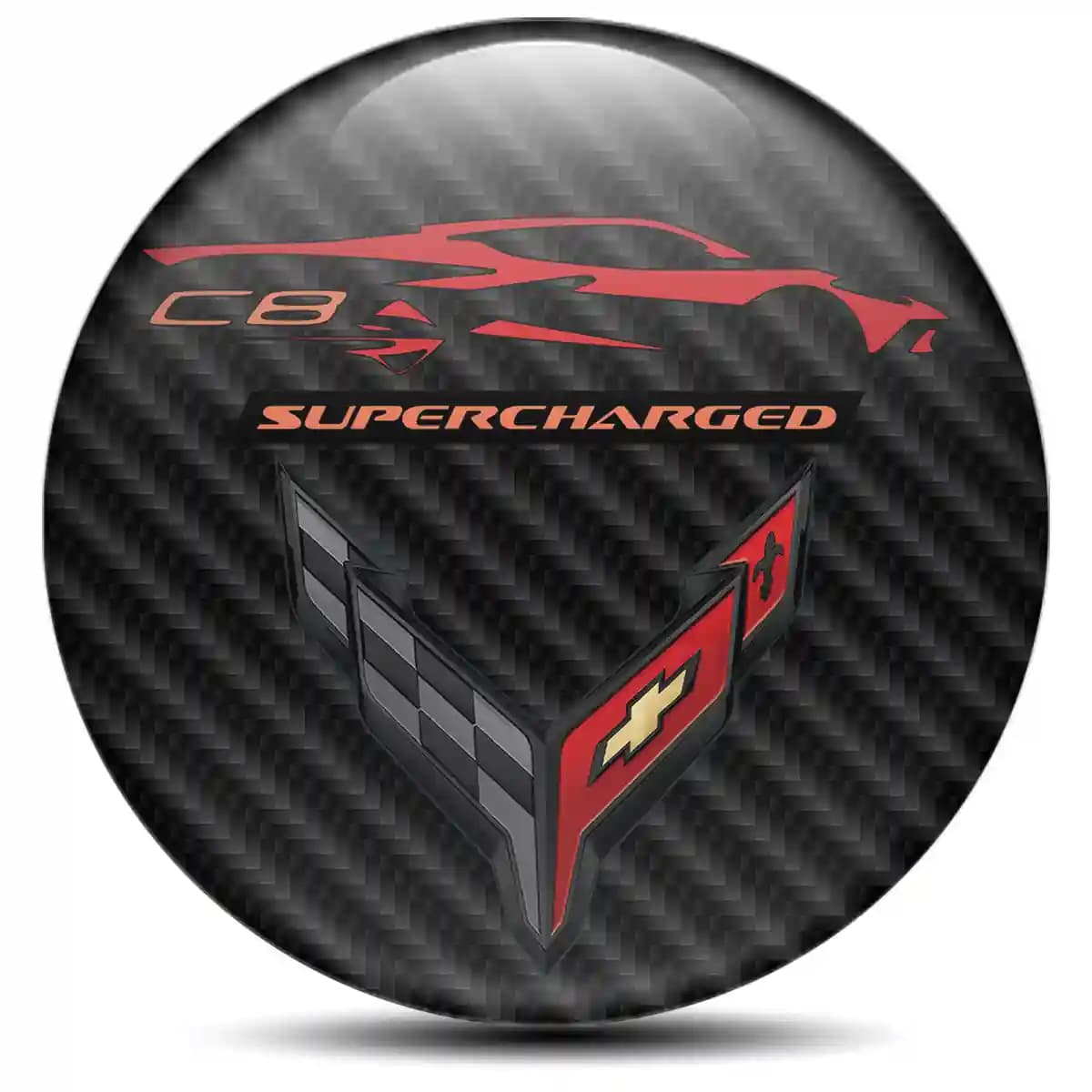 Chevrolet Corvette Domed Sticker Premium Edition