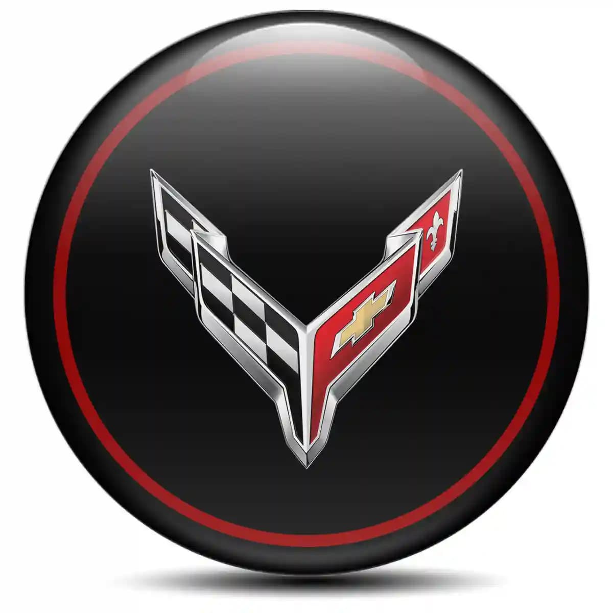 Chevrolet Corvette Domed Sticker Premium Quality