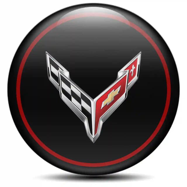 Chevrolet Corvette Domed Sticker Premium Quality