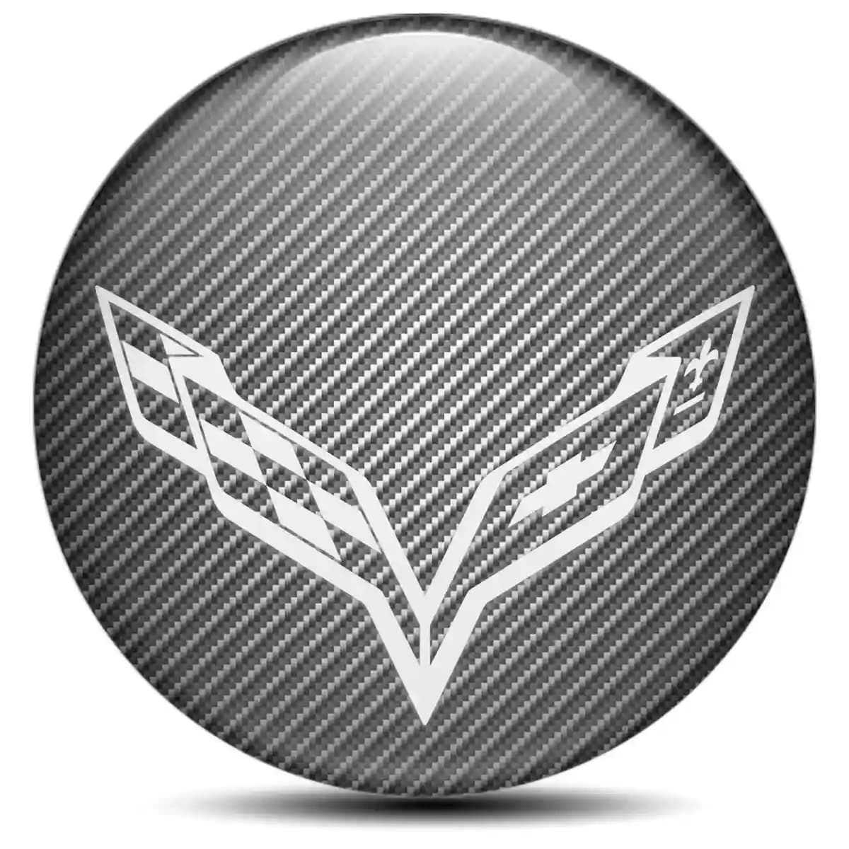 Chevrolet Corvette Domed Sticker Self-Adhesive Premium Quality