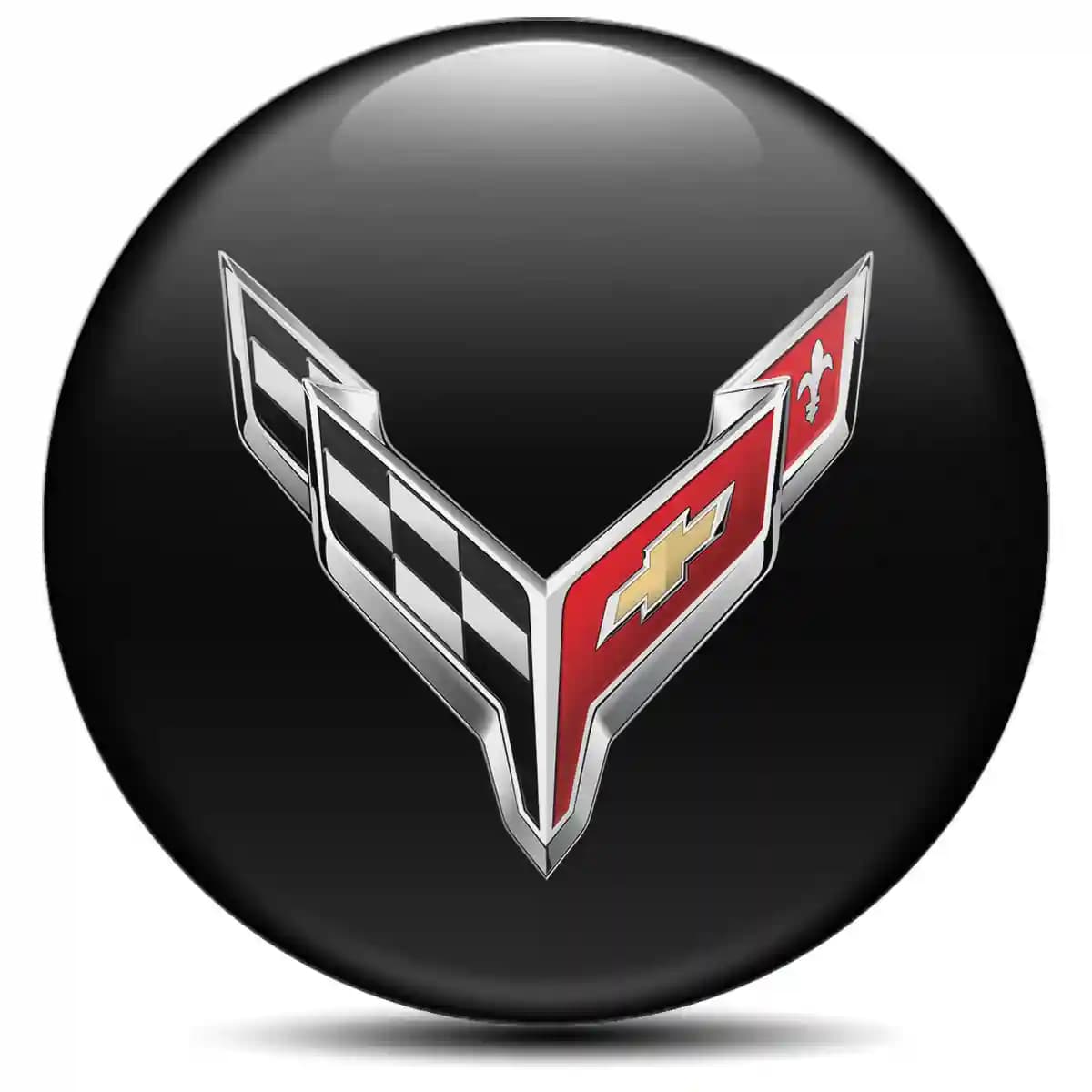 Chevrolet Corvette Emblem Wheel Center Caps Luxury Edition