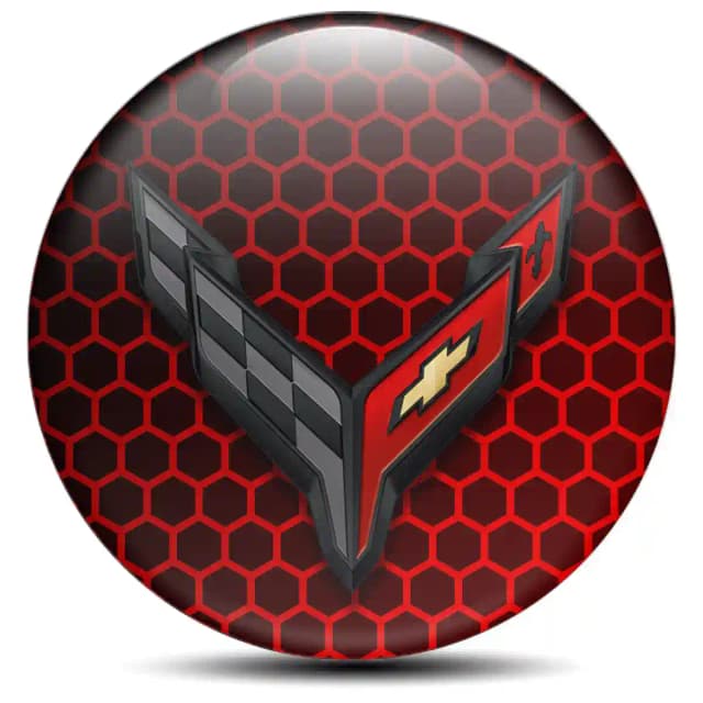 Chevrolet Corvette Emblem Wheel Center Caps Premium Edition