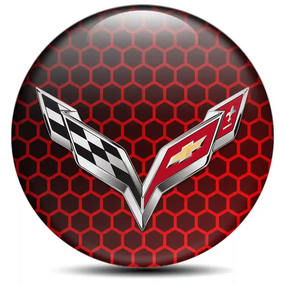 Chevrolet Corvette Epoxy Sticker Premium Quality