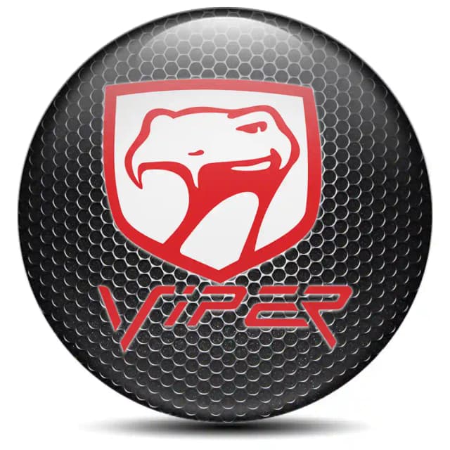 Dodge Viper Domed Sticker Stylish Design