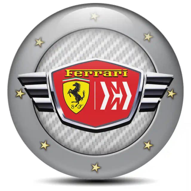 Ferrari Domed Emblem Self-Adhesive Premium Quality