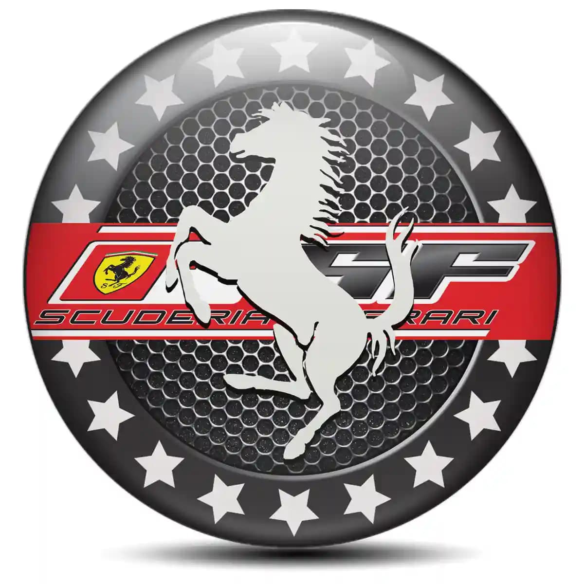 Ferrari Domed Sticker Self-Adhesive Luxury Edition