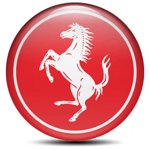 Ferrari Domed Sticker Stylish Design