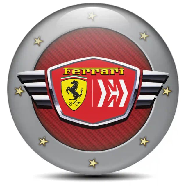 Ferrari Emblem Center Hub Cap Self-Adhesive High Quality
