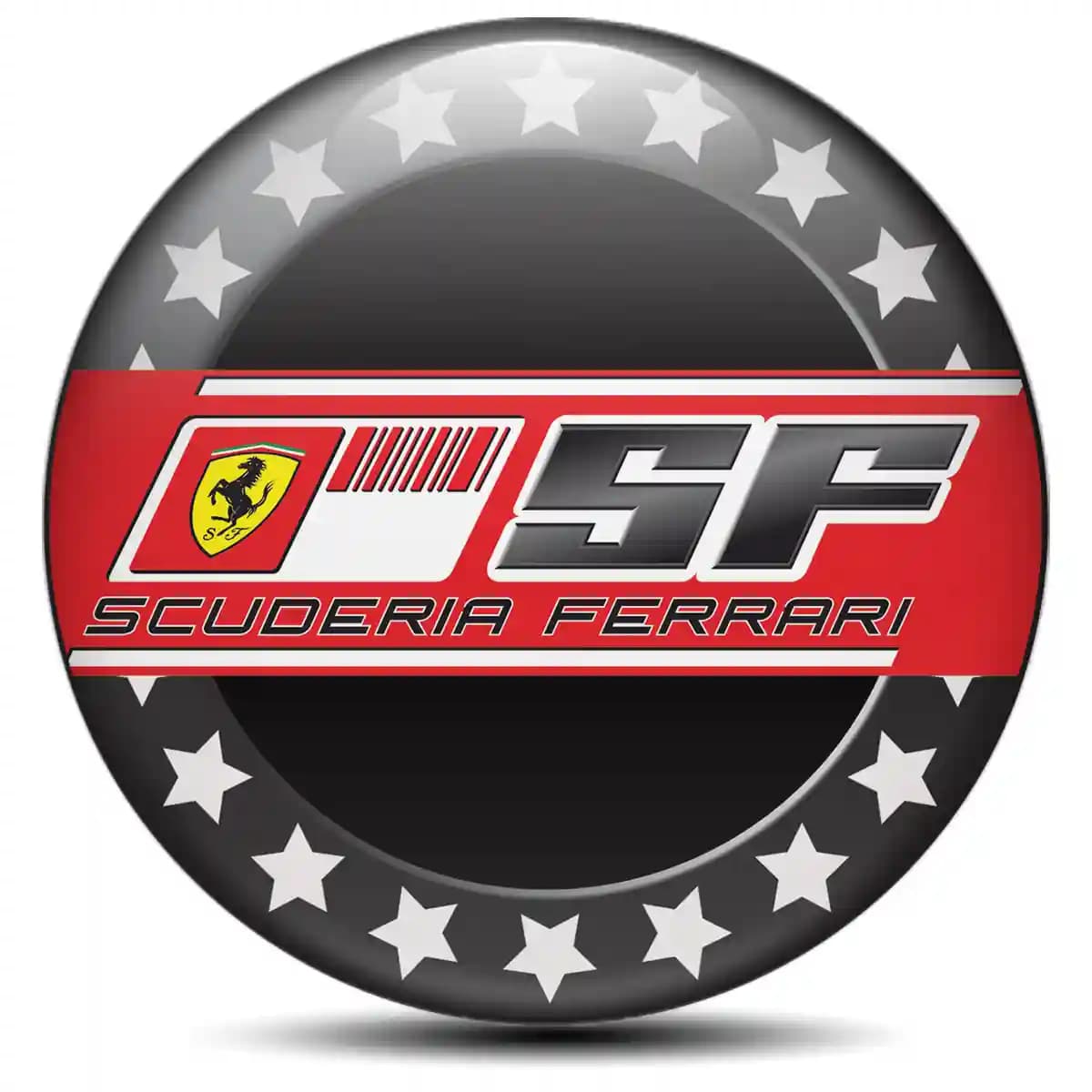 Ferrari Emblem Center Hub Cap Self-Adhesive Stylish Design