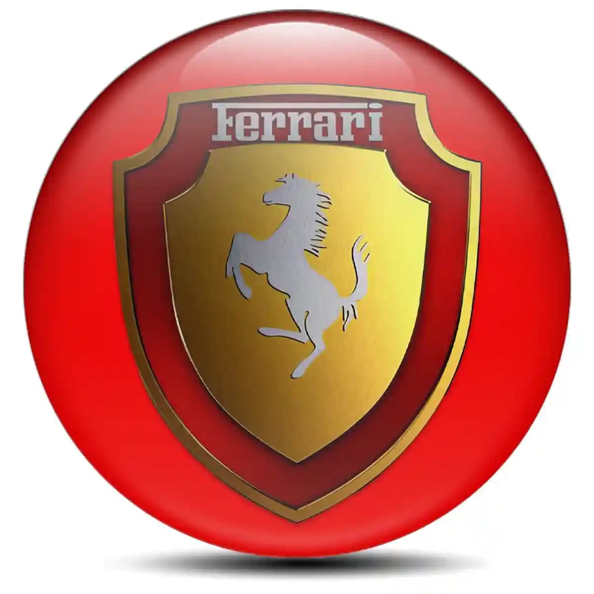 Ferrari Emblem Epoxy Self-Adhesive Stylish Design