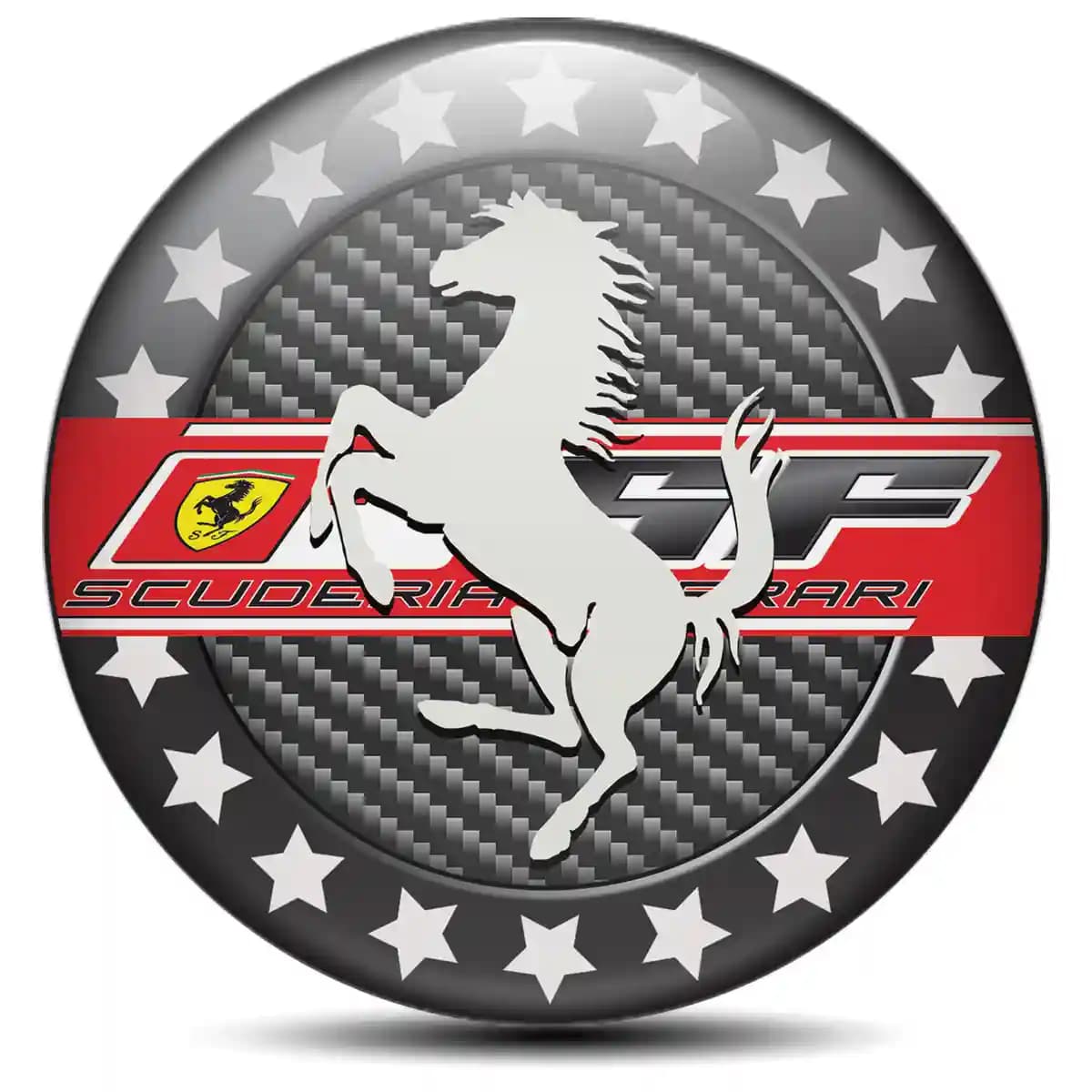 Ferrari Logo Sticker Premium Resin