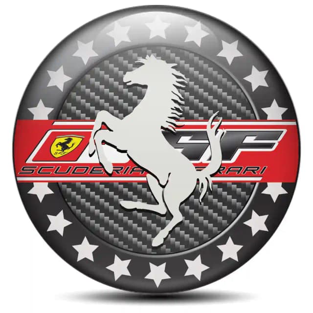 Ferrari Logo Sticker Premium Resin