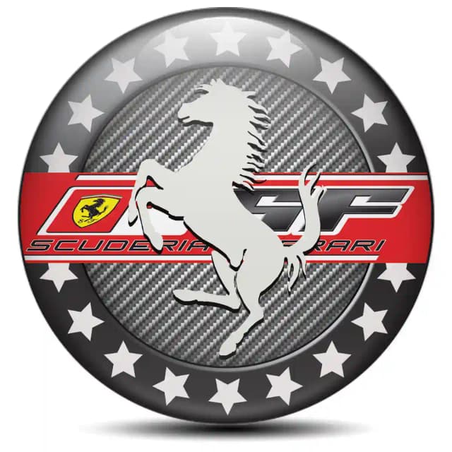 Ferrari Wheel Emblem Self-Adhesive Luxury Edition