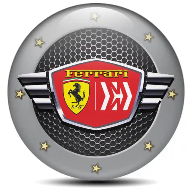 Ferrari Wheel Emblem Self-Adhesive Premium Quality