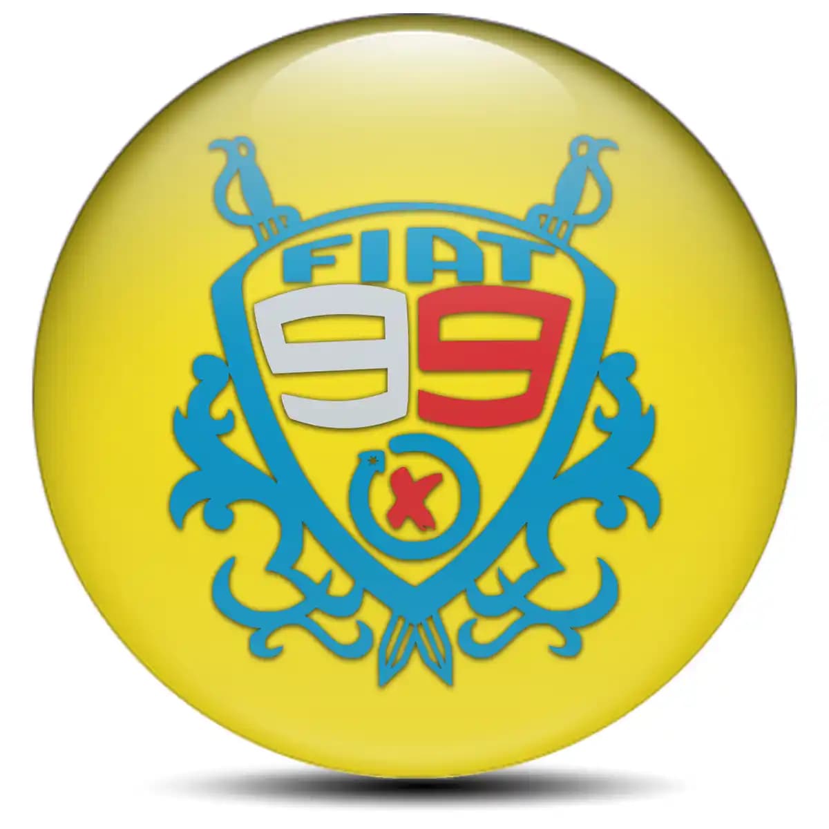 Fiat Domed Sticker High Quality