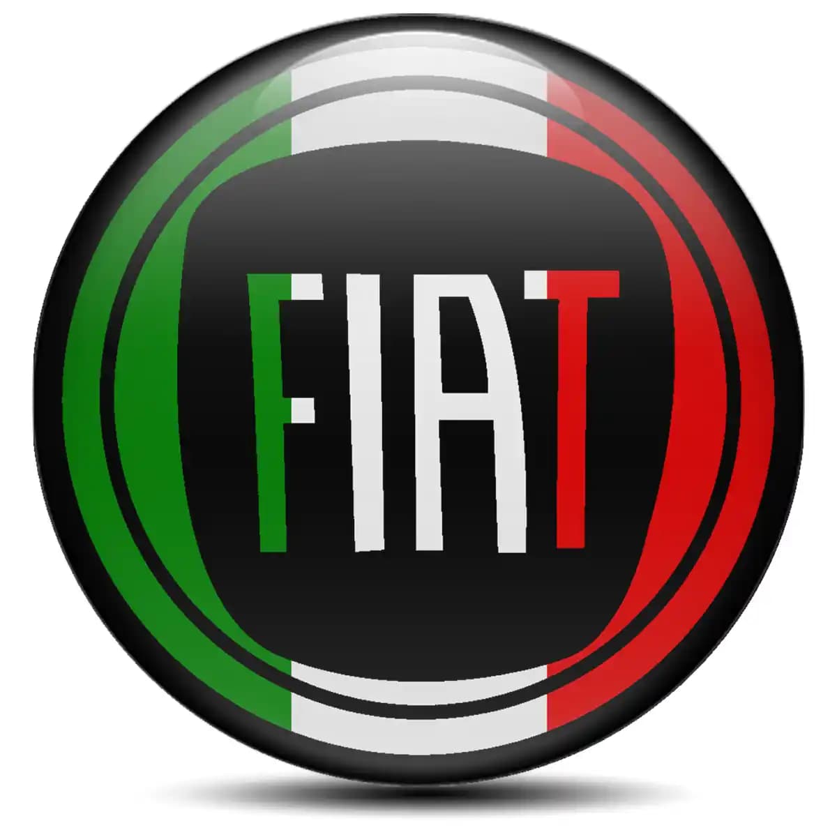 Fiat Domed Sticker Self-Adhesive High Quality