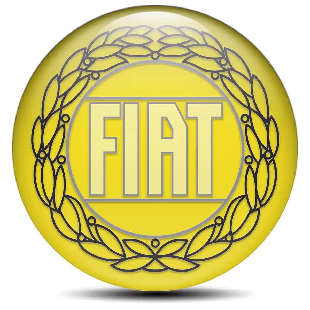 Fiat Domed Sticker Self-Adhesive Luxury Edition