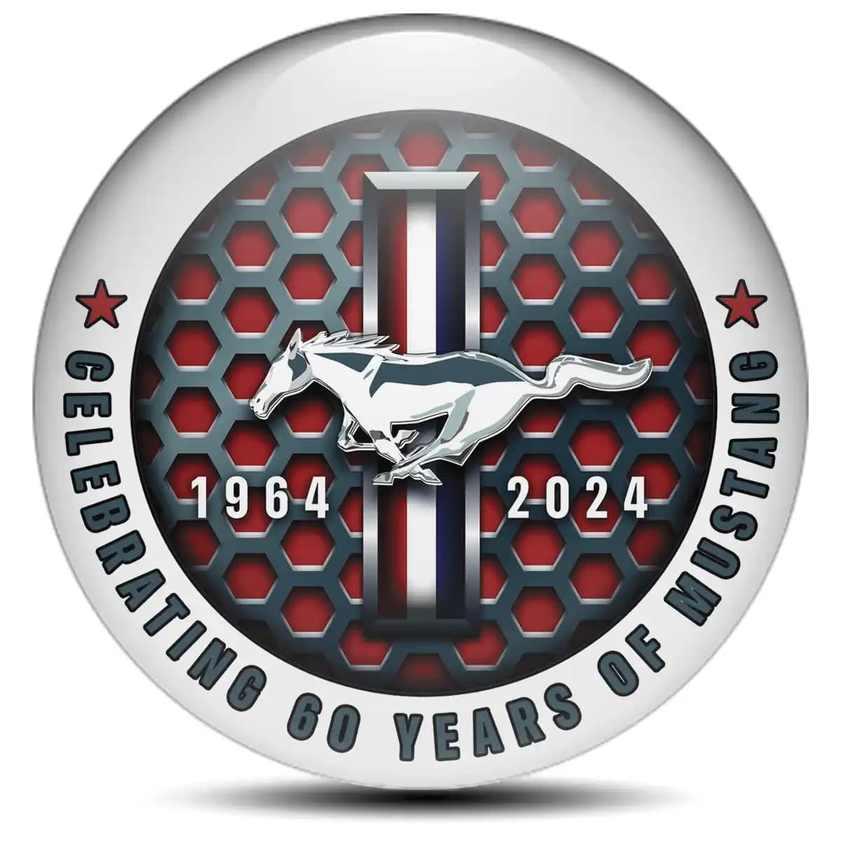 Ford Mustang Domed Sticker High Quality