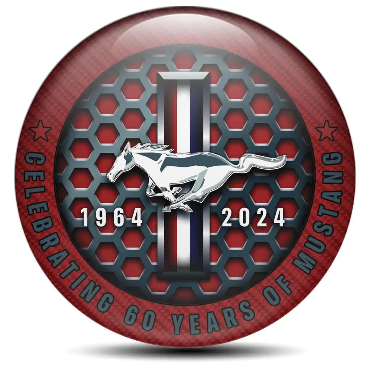Ford Mustang Domed Sticker Self-Adhesive High Quality