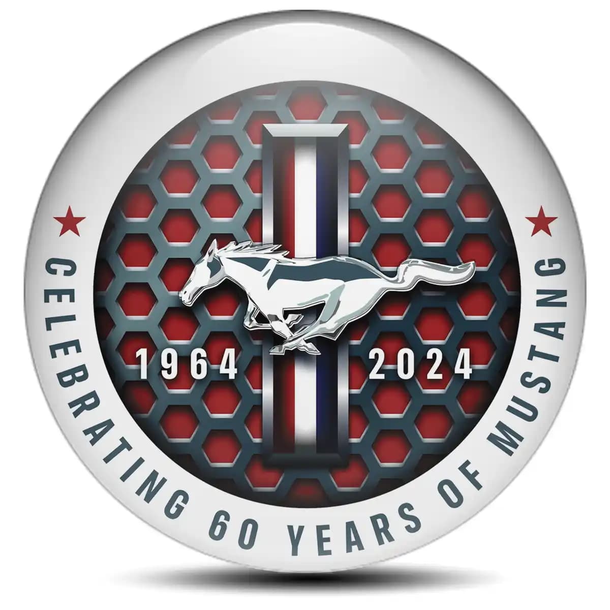 Ford Mustang Sticker Epoxy 3D Gel Premium Edition