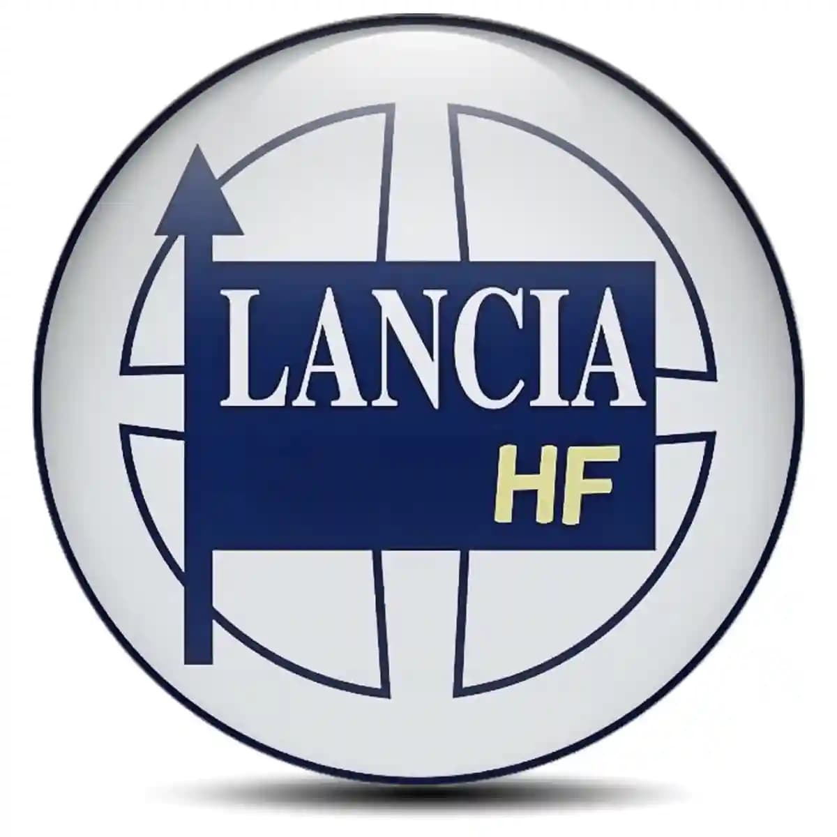 Lancia Domed Sticker Stylish Design