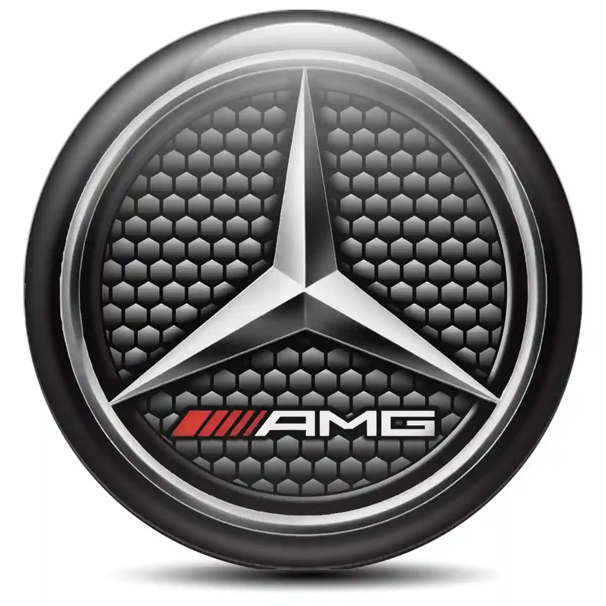 Mercedes AMG Domed Emblem Self-Adhesive High Quality