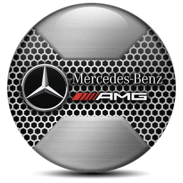 Mercedes AMG Domed Emblem Self-Adhesive Premium Resin