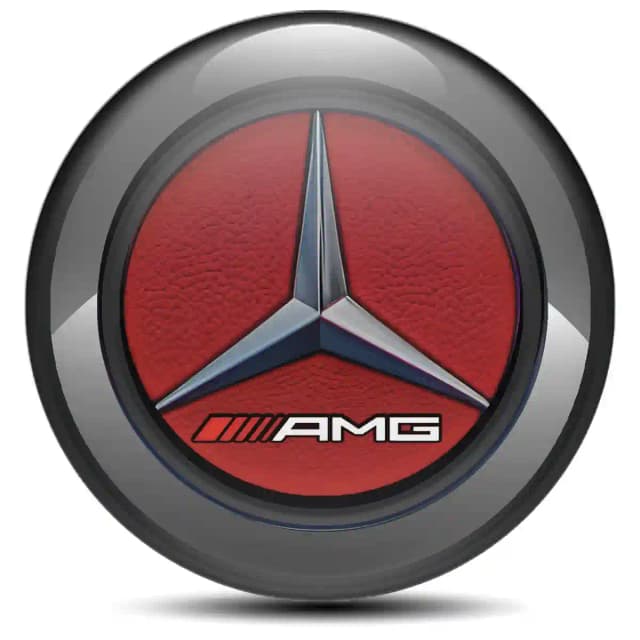 Mercedes AMG Domed Sticker Self-Adhesive Premium Quality