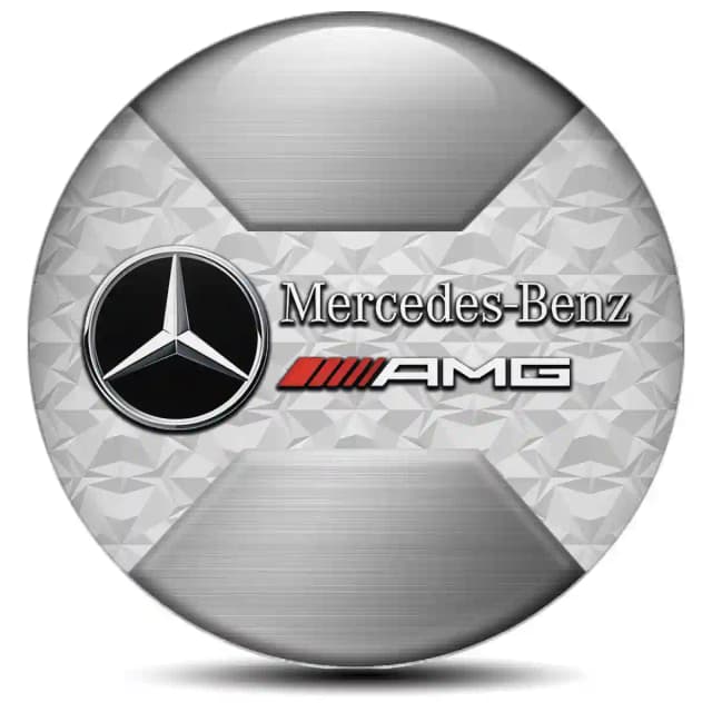 Mercedes AMG Emblem Badge Self-Adhesive Premium Resin