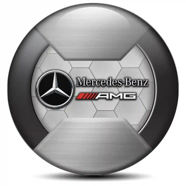 Mercedes AMG Emblem Wheel Center Caps Exterior Design