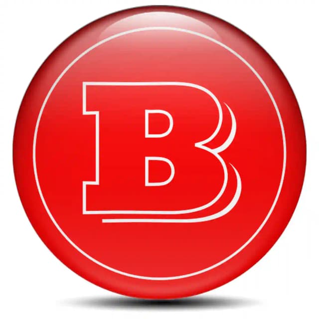 Mercedes BRABUS Logo Emblem Self-Adhesive Stylish Design